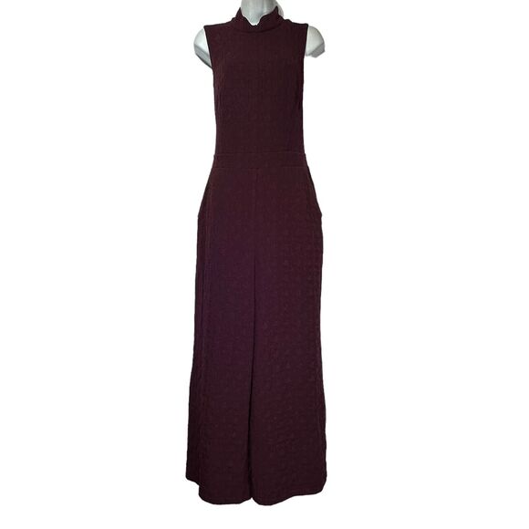 Eva Franco purple Charley Mock Neck Jumpsuit Size M - Picture 1 of 10